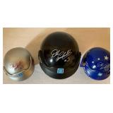 Three Miniature Replica Racing Helmets of Dale Earnhardt Sr.
