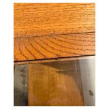 Mission Style Coffee Table with Glass Top