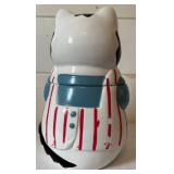 Vintage Cat Holding Bottle of Milk Cookie Jar