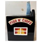 "Fishbowl Cafe" Ceramic Cookie Jar by Clay Art