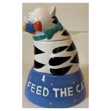 Vintage Coco Dowley "Feed the Cat" Cat Cookie Jar