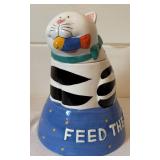 Vintage Coco Dowley "Feed the Cat" Cat Cookie Jar