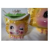 Vintage "Miss Priss" Kitty Cookie Jar, Creamer and Sugar Set