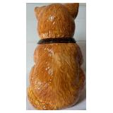 Vintage CKRO Ceramic Cat Cookie Jar Holding Fish