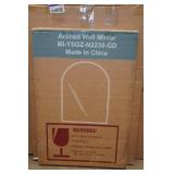 Gold Framed Arched Wall Mirror - 22"x30"