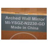 Gold Framed Arched Wall Mirror - 22"x30"