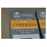 *2* Cordless 1" Room Darkening Mini Blinds - 34"x64" Black