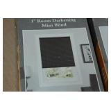 *2* Cordless 1" Room Darkening Mini Blinds - 34"x64" Black