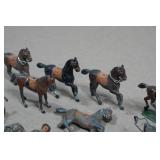 Vintage Painted Lead Soldiers and Horses