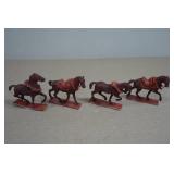 Vintage Painted Lead Horses