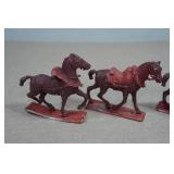 Vintage Painted Lead Horses