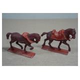 Vintage Painted Lead Horses