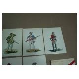 Vintage Soldiers of the American Revolution Post Cards