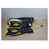 Cressi Adult Rondine Palau Fin Snorkel Set - Fin Size M/L
