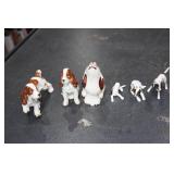 Miniature Ceramic Dog Figurines