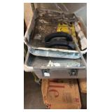 box of painters, trays man, miscellaneous supplies