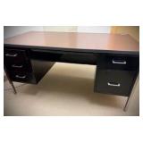 desk with five drawers