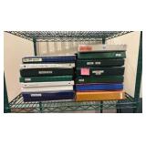 shelf of binders