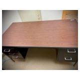 desk with five drawers