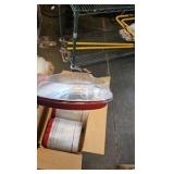 Large foil heart pan with clear top