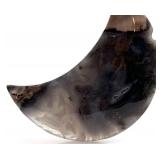 Moon & Star Stone Sculptures - Black Star & Gray Agate Crescent