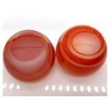 Carnelian Quartz Bowls (Lot of 2)