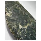 Nephrite Jade Slab - Green Stone Plate with White Veining