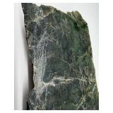 Nephrite Jade Slab - Green Stone Plate with White Veining