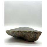 Nephrite Jade Slab - Green Stone Plate with White Veining