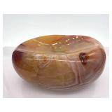 Polished Agate Bowl - Multicolor Banding, Natural Stone Decor