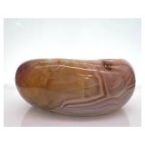 Polished Agate Bowl - Multicolor Banding, Natural Stone Decor