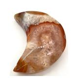 Natural Agate Moon & Star Carvings with Sphere - 4-Piece Set