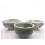 Green Marble Bowls Set - 3-Piece