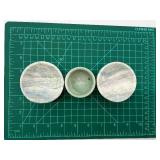 Green Marble Bowls Set - 3-Piece