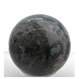 Moss Agate Sphere with Druzy Pocket