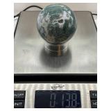 Moss Agate Sphere with Druzy Pocket