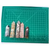 Variety of Obelisk Crystals - 5-Piece Natural Gemstone Tower Set