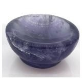 Fluorite Leaf & Bowl Set - Purple Rainbow Banding