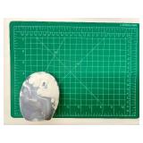 Polished Agate Egg Stone - Blue Gray With White Veining