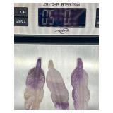 Amethyst Leaves - 3 Pieces Natural Purple Crystal Leaves