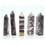 Crazy Lace Agate Obelisk Towers - Polished Natural Stone (Lot of 5)