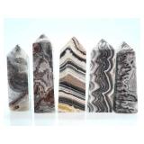 Crazy Lace Agate Obelisk Towers - Polished Natural Stone (Lot of 5)