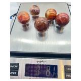 Five Banded Agate Spheres