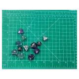 Fluorite Cubes - Purple & Teal Assorted Colors - Approximately 1 in Across (4.6 oz Total)