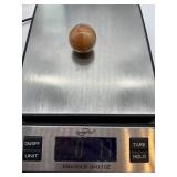 Agate Sphere - Brown Banding On Wood Stand