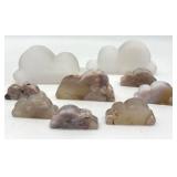 Agate and Selenite Cloud Cabochons - Assorted Colors for Jewelry Making