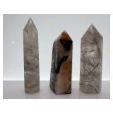 Rutilated Quartz Crystal Points (Lot of 5)