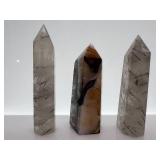 Rutilated Quartz Crystal Points (Lot of 5)