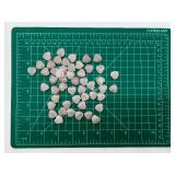 Rose Quartz Hearts - Pink Heart-Shaped Crystals, ~1 cm Each