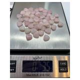Rose Quartz Hearts - Pink Heart-Shaped Crystals, ~1 cm Each